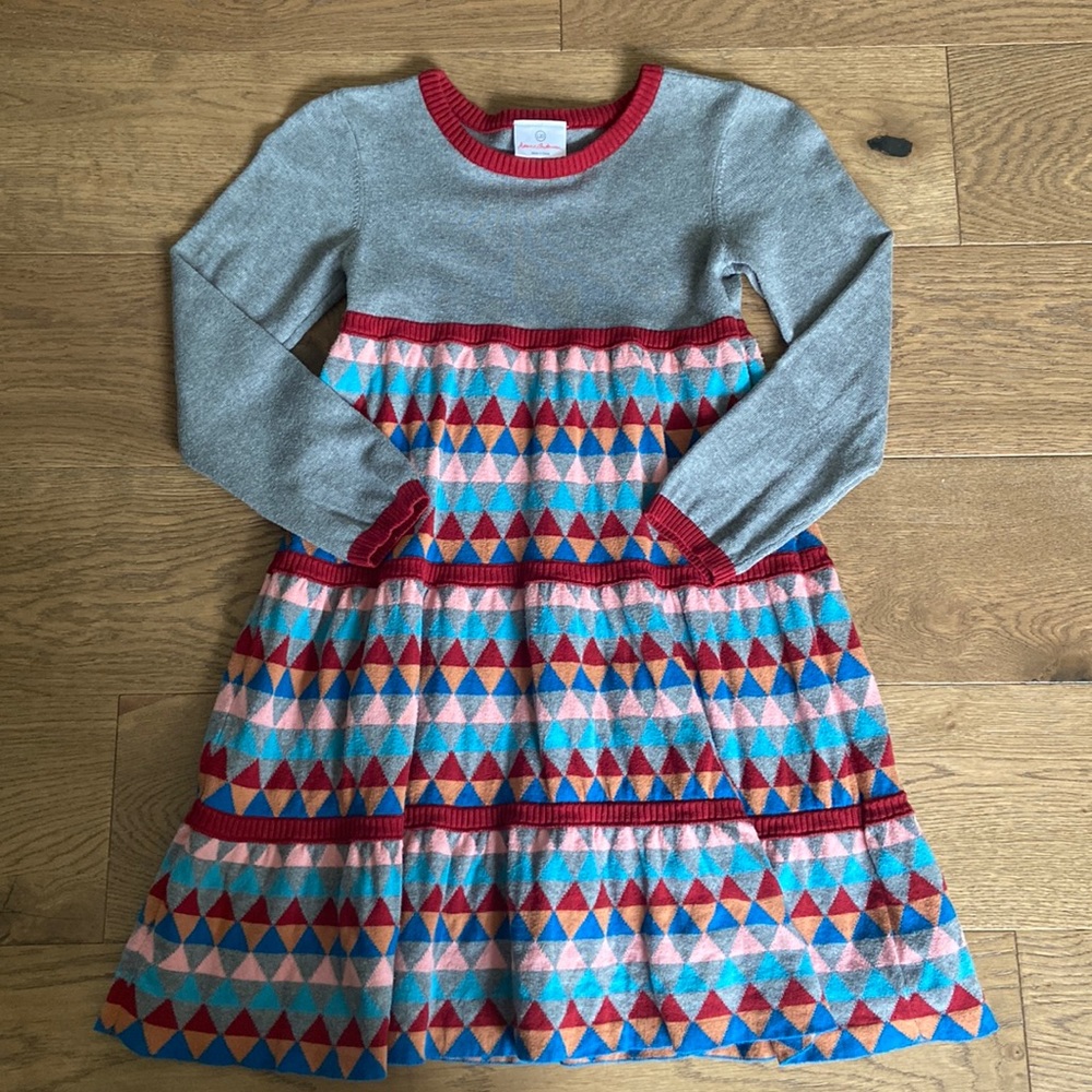 NWOT- Hanna Andersson Girl’s Geo Twirly sweater dress